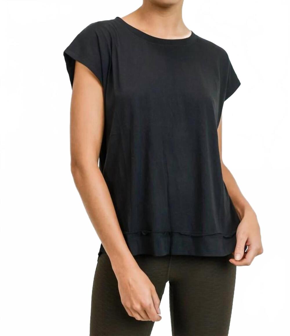 NEW MONO B slash back tee in black